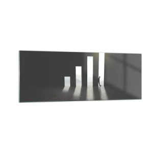 Glasbild - Bild auf glas - Symbolisches Wachstum in Form von lichtdurchfluteten Passagen - 140x50cm - Erfolg – 