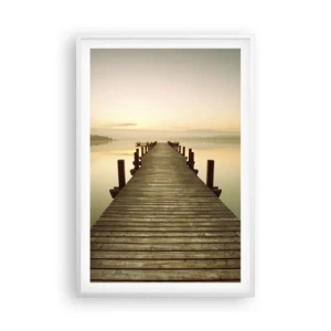 Poster in einem weißen Rahmen - Tagesanbruch, Morgendämmerung, Licht - 61x91 cm