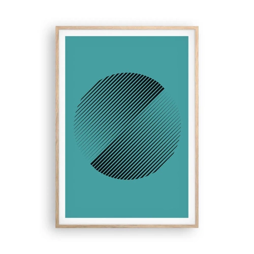 Poster in einem Rahmen aus heller Eiche - Kreis – eine geometrische Variante - 70x100 cm