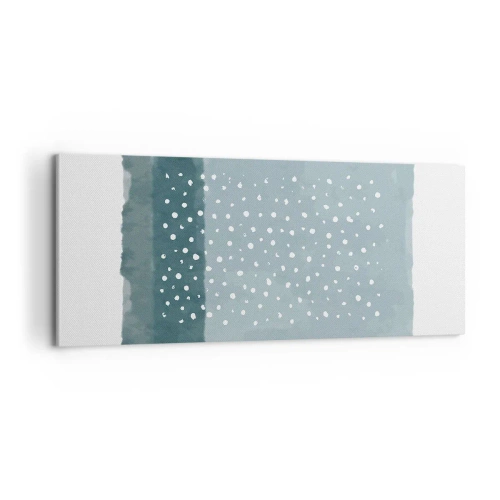 Bild auf Leinwand - Leinwandbild - Auf Blau gewachsen - 100x40 cm