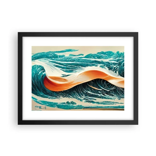 Poster in einem schwarzem Rahmen - Traum eines Surfers - 40x30 cm