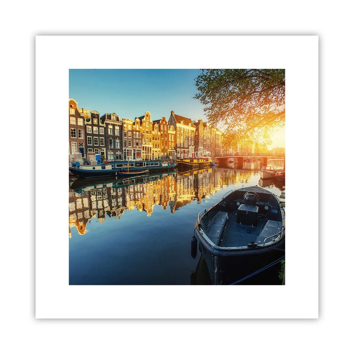 Poster - Morgen in Amsterdam - 30x30 cm