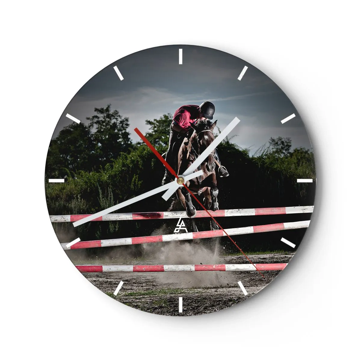 Wanduhr - Glasuhr - Gemeinsam zum Sieg - 40x40 cm