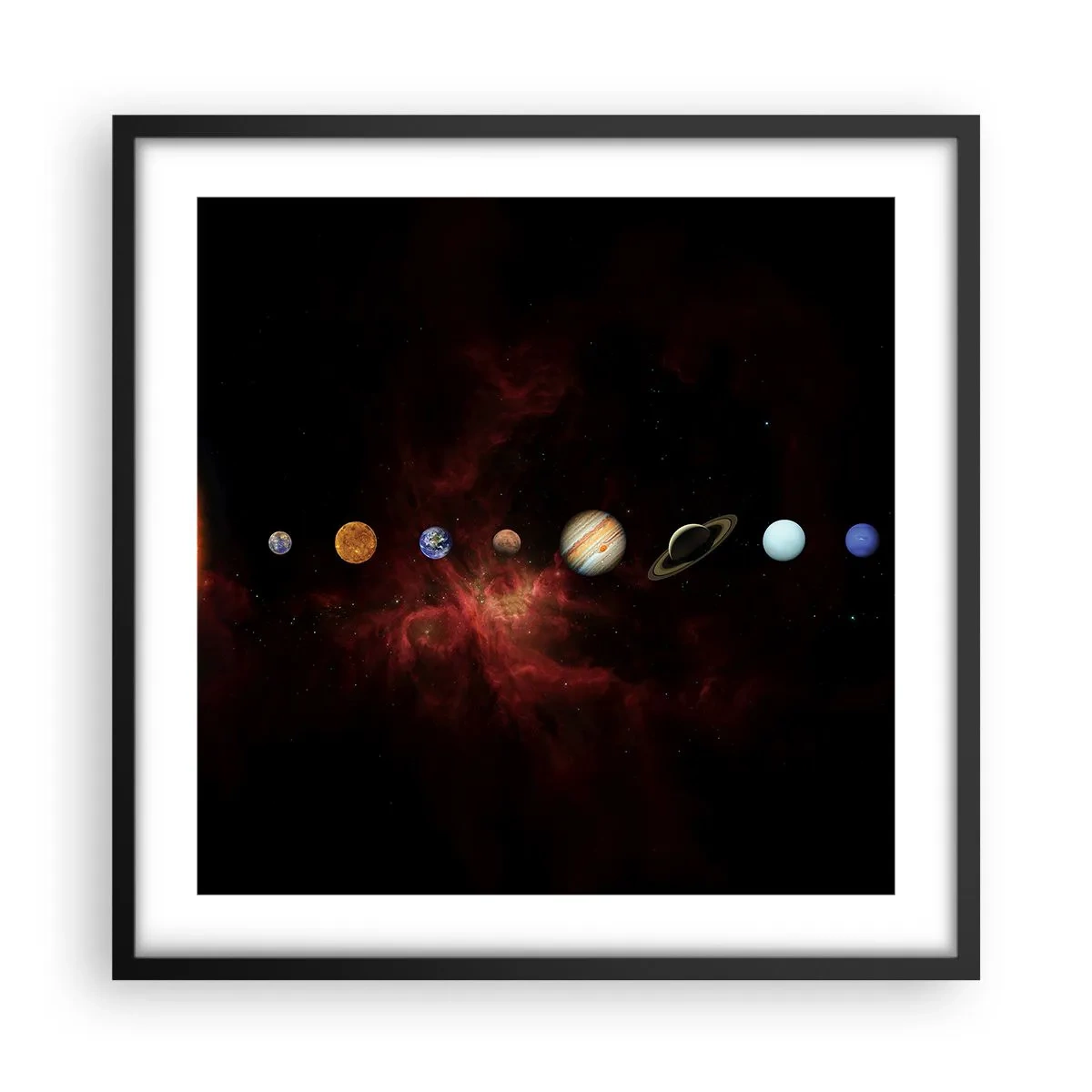 Poster in einem schwarzem Rahmen - Unsere Nachbarschaft - 50x50 cm