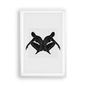 Poster in einem weißen Rahmen - Gemeinsame Seele - 61x91 cm