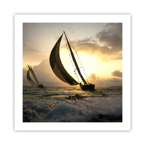 Poster - Mit dem Wind und gegen den Wind - 50x50 cm