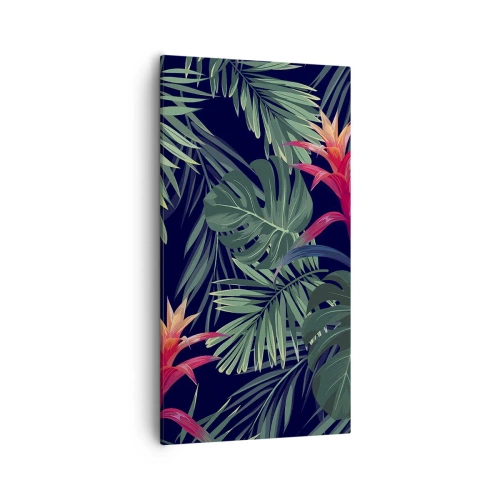 Bild auf Leinwand - Leinwandbild - Im Grünen in Flammen gehen - 55x100 cm