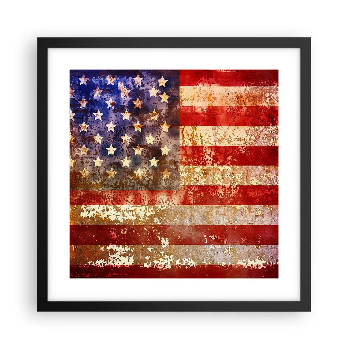 Poster in einem schwarzem Rahmen - Ruhm verblasst nicht - 40x40 cm