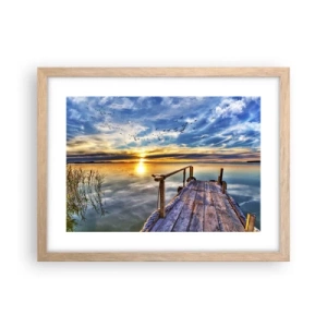 Poster in einem Rahmen aus heller Eiche - Der Wind geht zur Ruhe - 40x30 cm