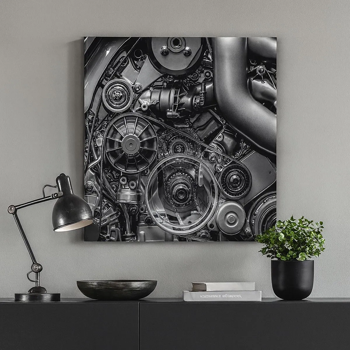 Bild auf Leinwand - Leinwandbild - Die Poesie der Mechanik - 30x30 cm