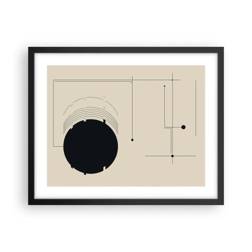 Poster in einem schwarzem Rahmen - Flexible und dynamische Komposition - 50x40 cm