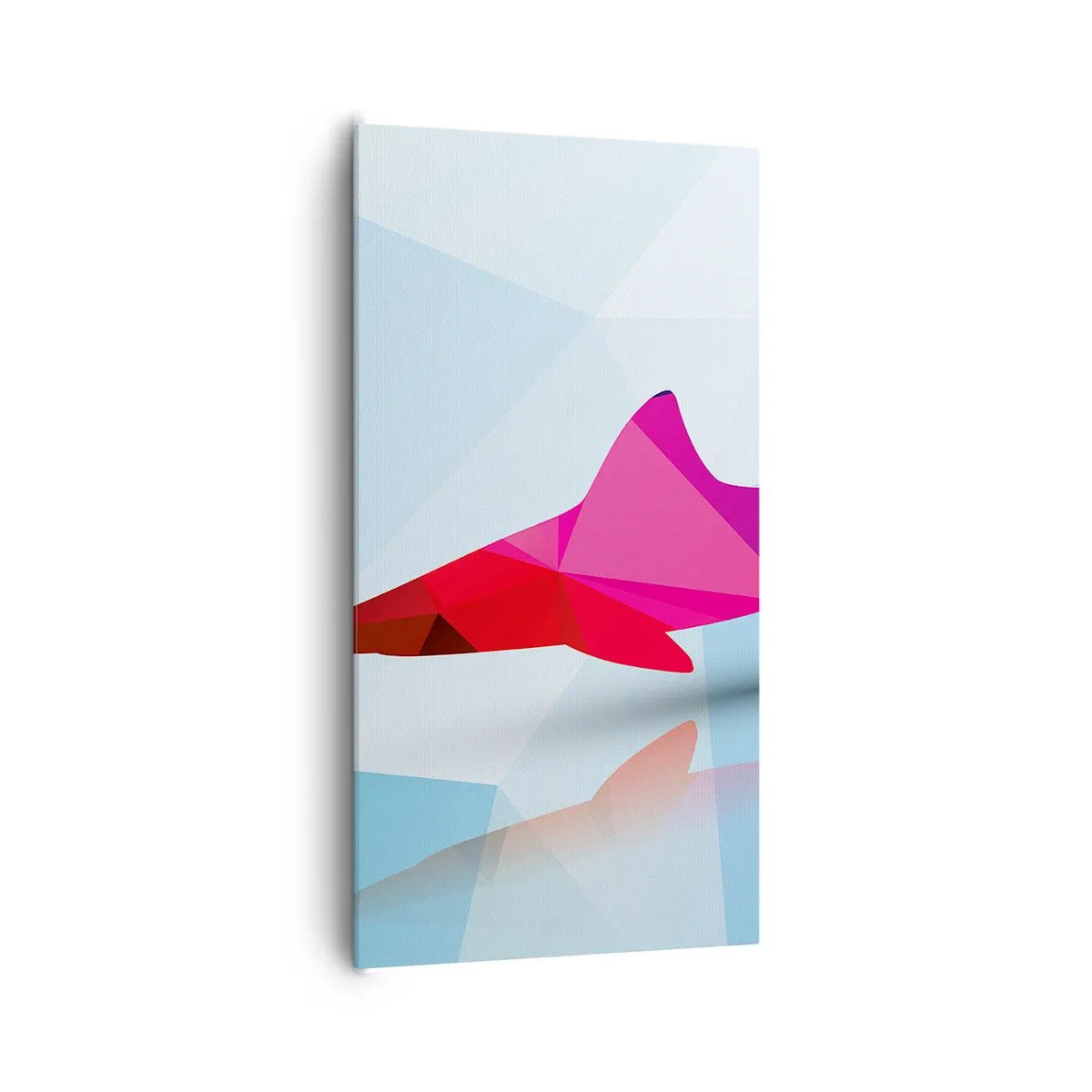 Bild auf Leinwand - Leinwandbild - Ein Hai in einem Kristallraum - 65x120 cm