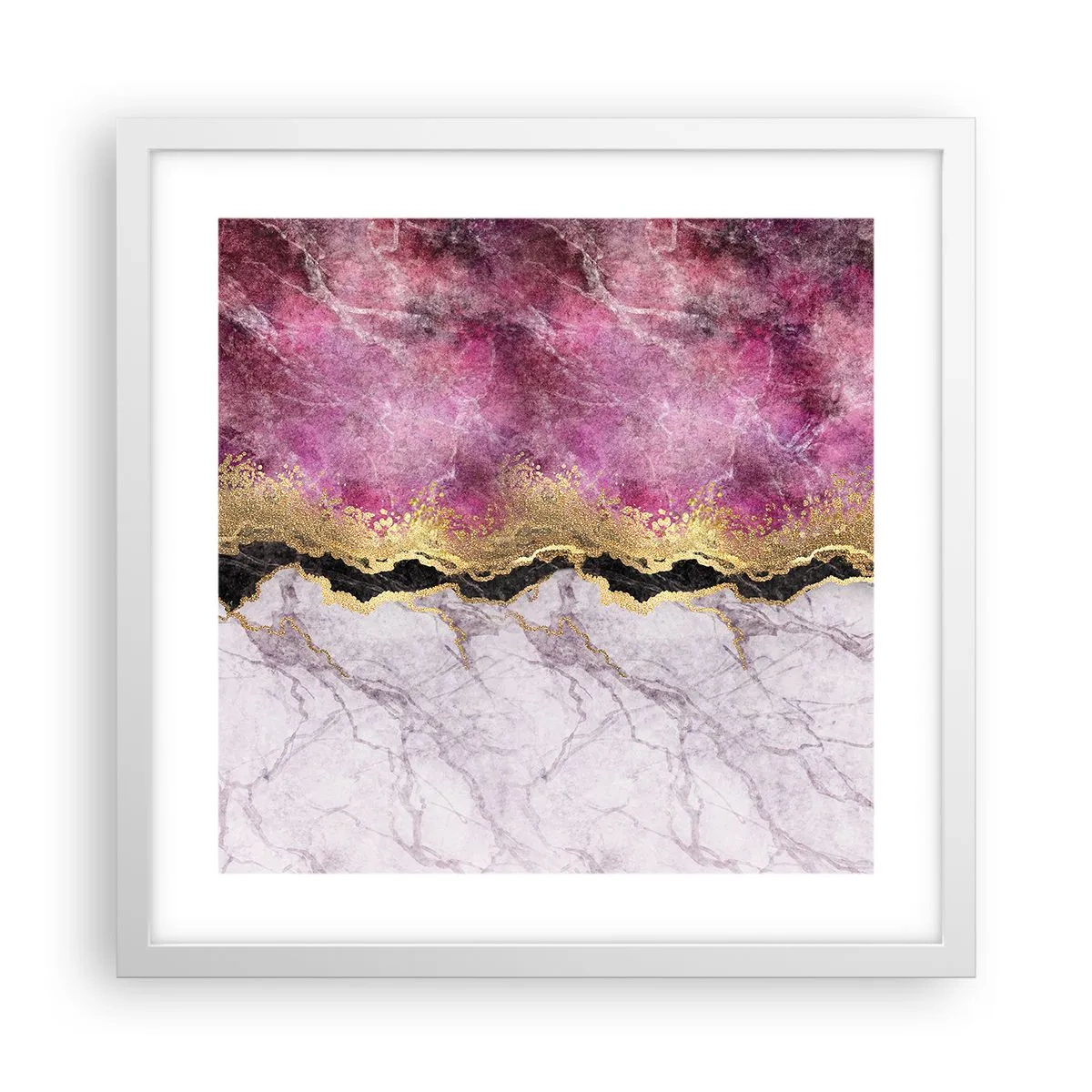 Poster in einem weißen Rahmen - An der Grenze - 40x40 cm