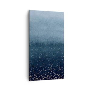 Bild auf Leinwand - Leinwandbild - Komposition - blaue Phasen - 55x100 cm