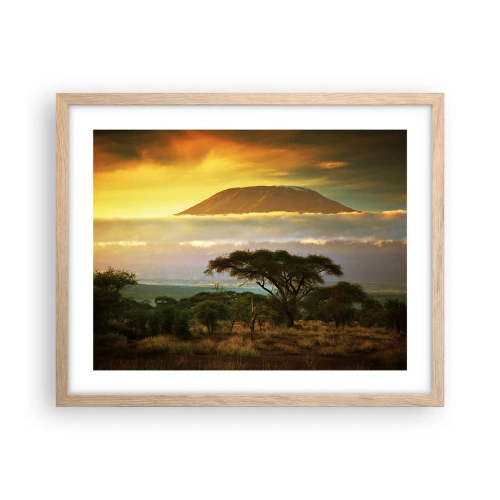 Poster in einem Rahmen aus heller Eiche - Ein Reisetraum - 50x40 cm