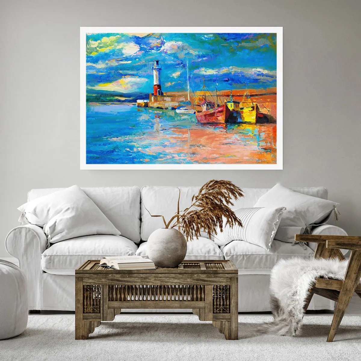 Poster - Ein Nachmittag in der Regenbogenbucht - 91x61 cm