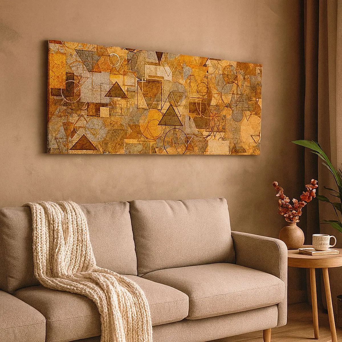 Bild auf Leinwand - Leinwandbild - Die Welt in Form - 100x40 cm