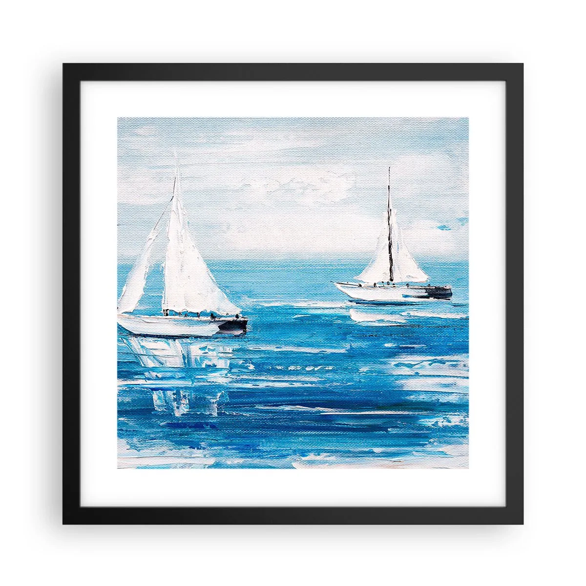 Poster in einem schwarzem Rahmen - Mit Freund an der Seite - 40x40 cm