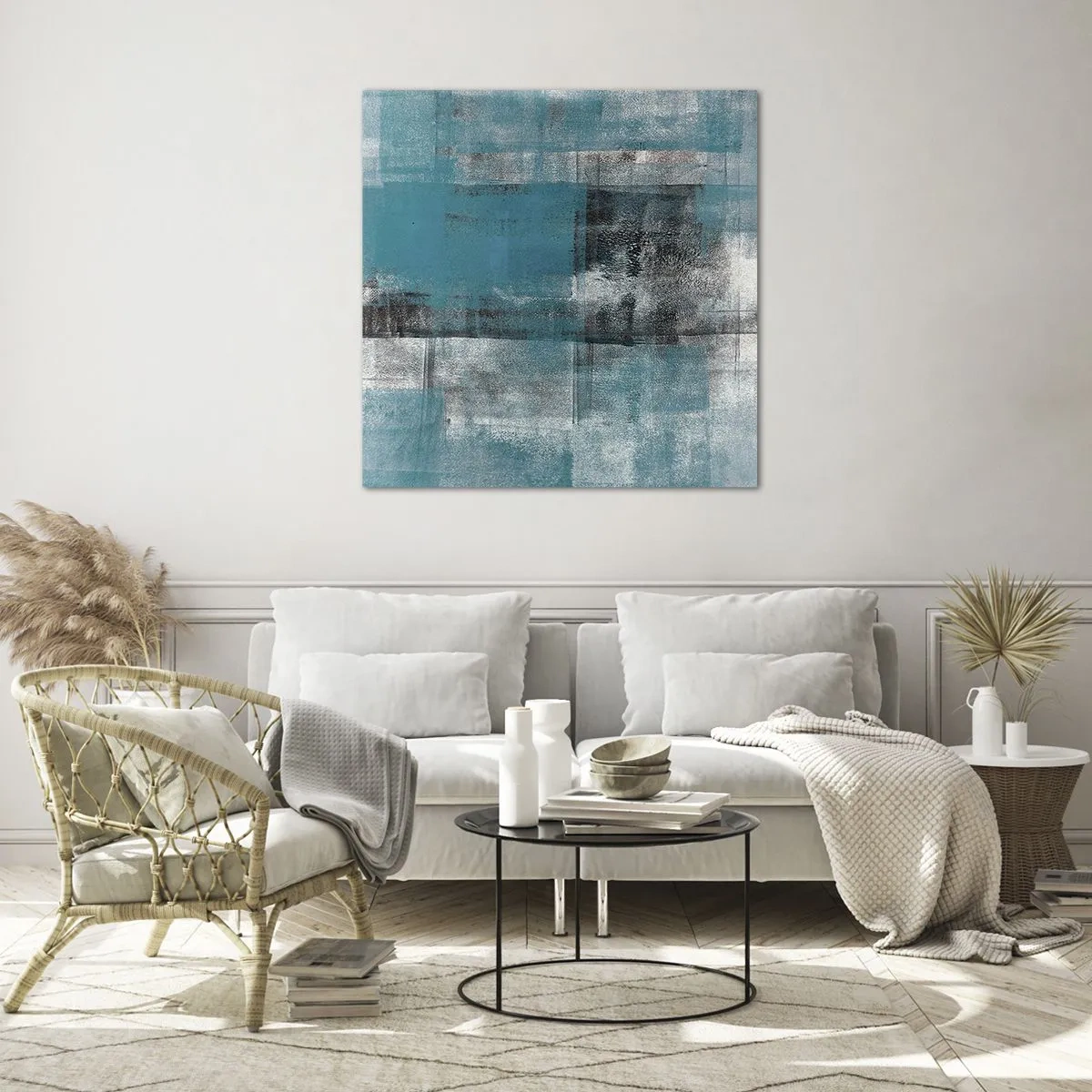 Glasbild - Bild auf glas - Wasser und Luft - 70x70 cm