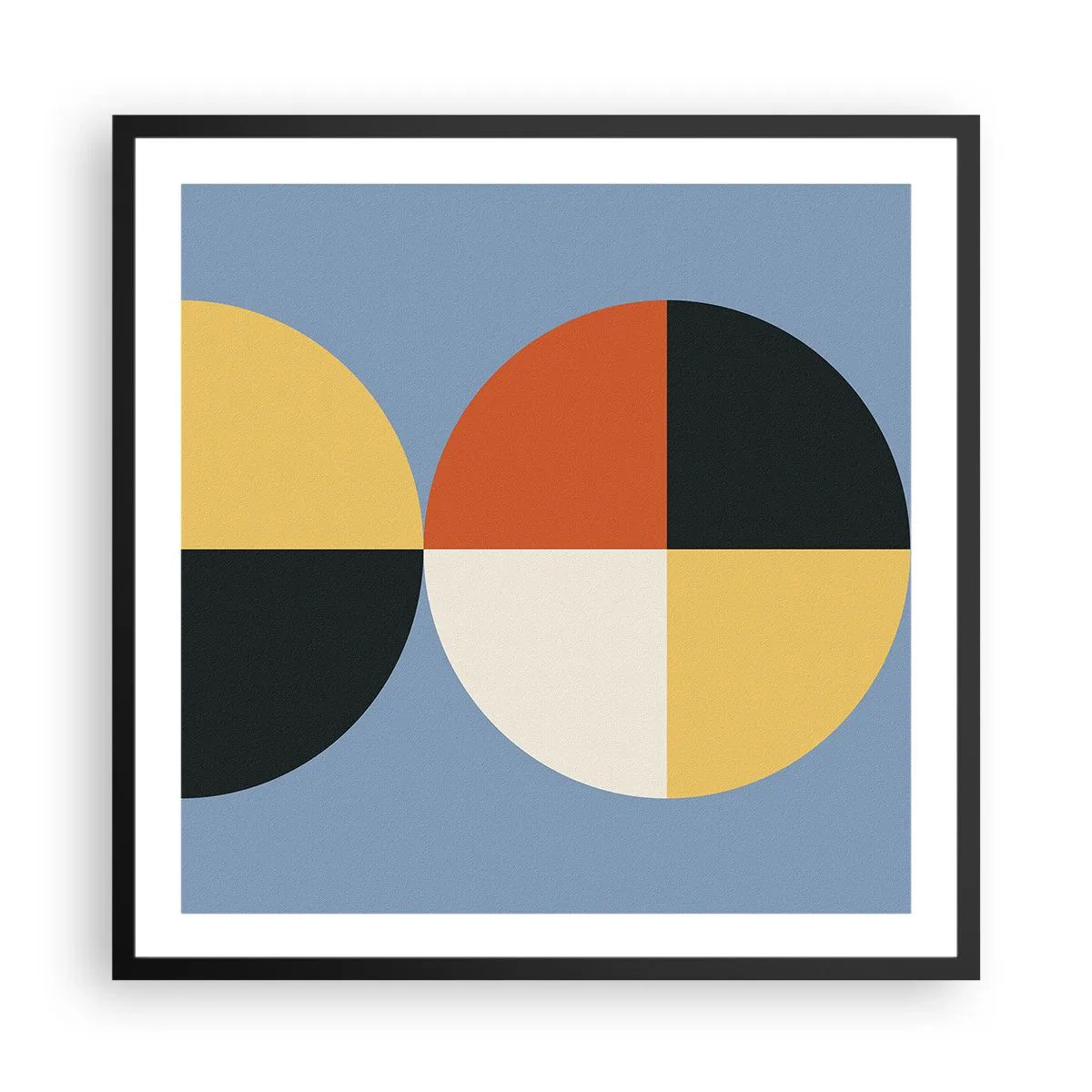 Poster in einem schwarzem Rahmen - Beobachte und zähle - 60x60 cm