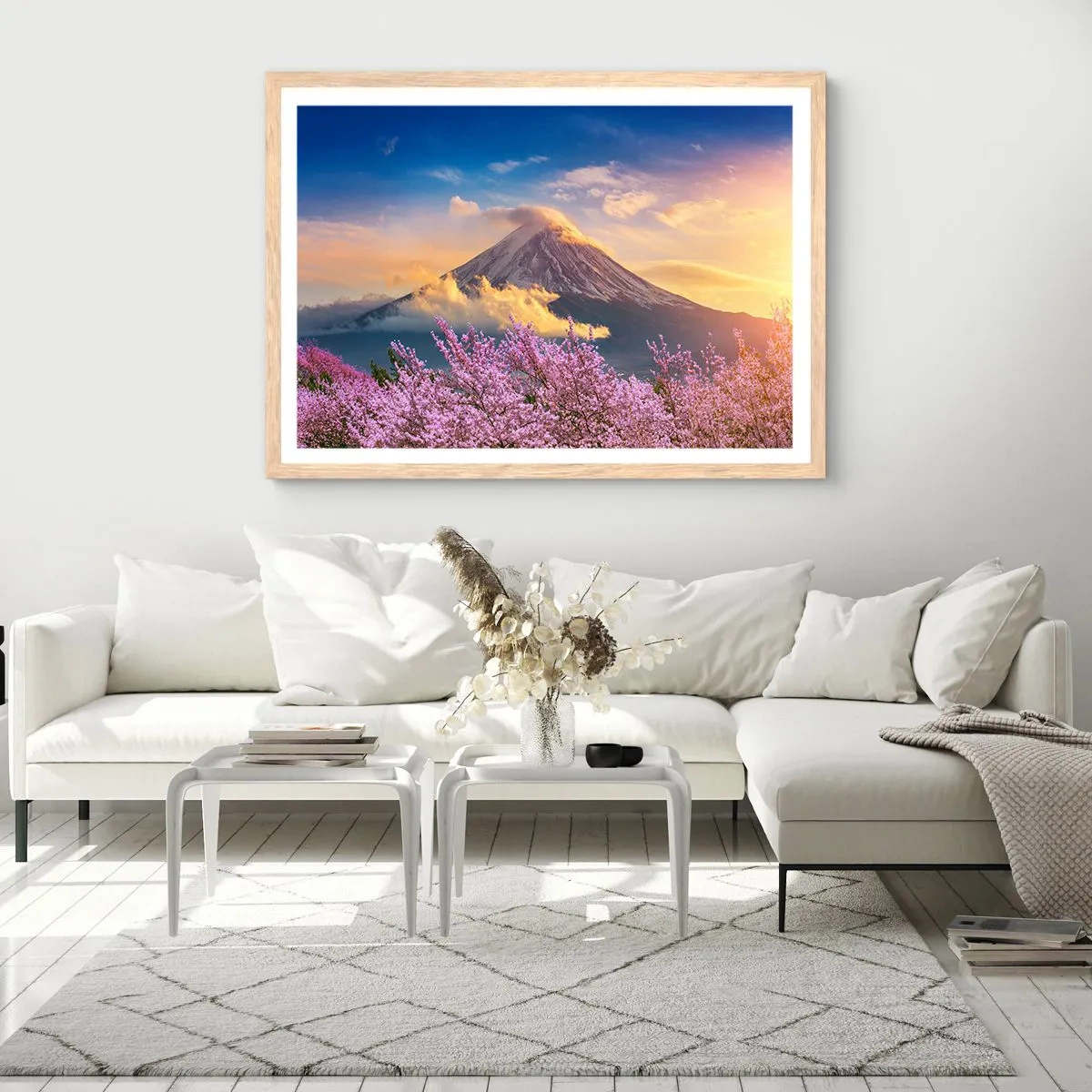 Poster in einem Rahmen aus heller Eiche - Japanische Heiligkeit - 100x70 cm