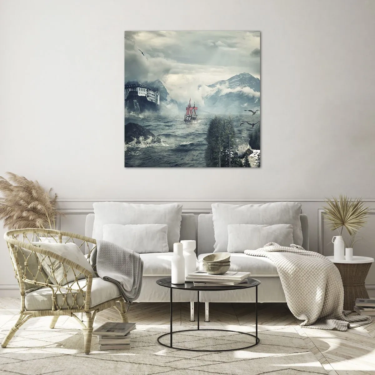 Glasbild - Bild auf glas - In magischen Gewässern - 60x60 cm