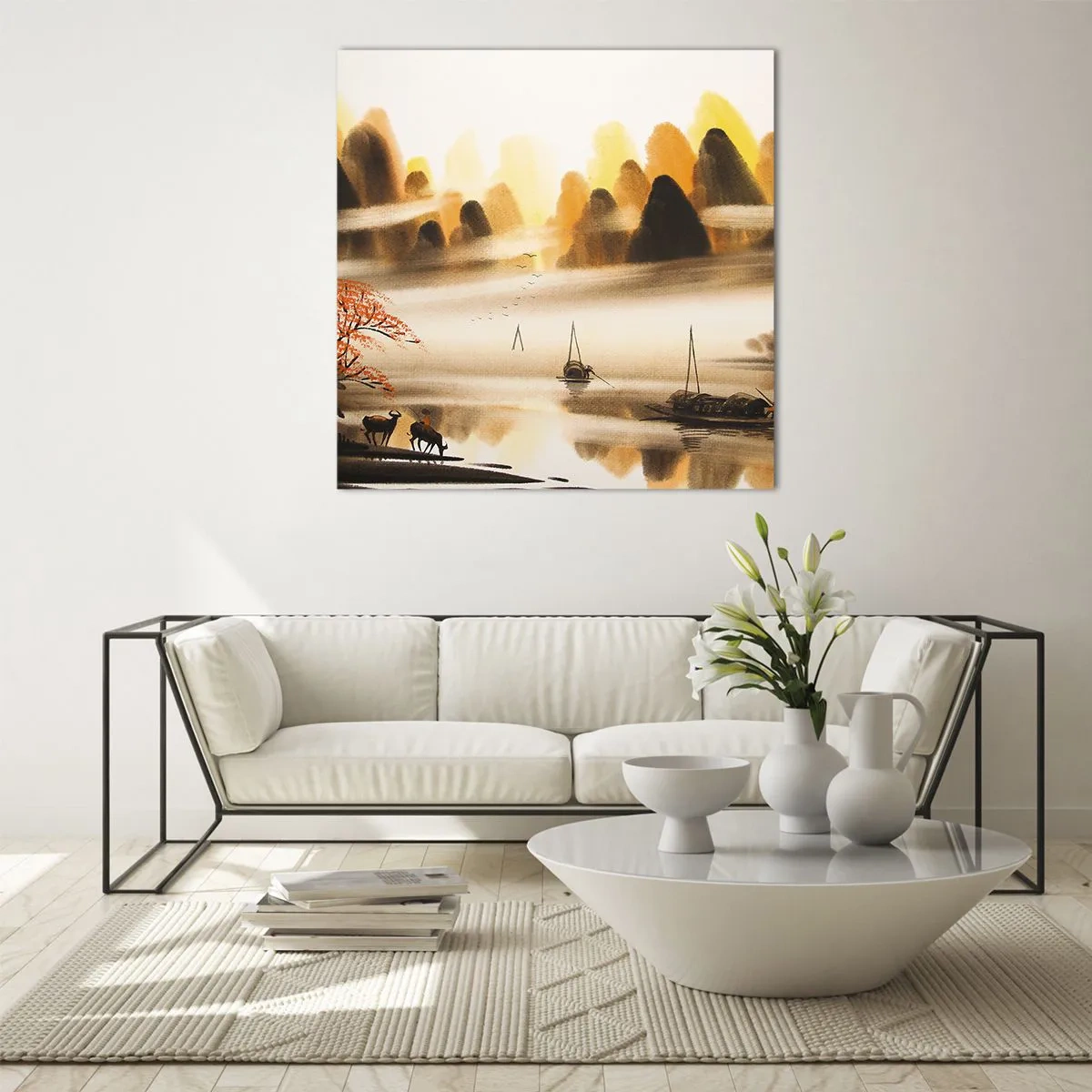 Glasbild - Bild auf glas - Weiter als im Fernosten - 70x70 cm