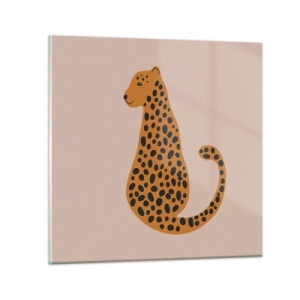 Glasbild - Bild auf glas - Leopardenmuster ist ein modisches Muster - 30x30 cm