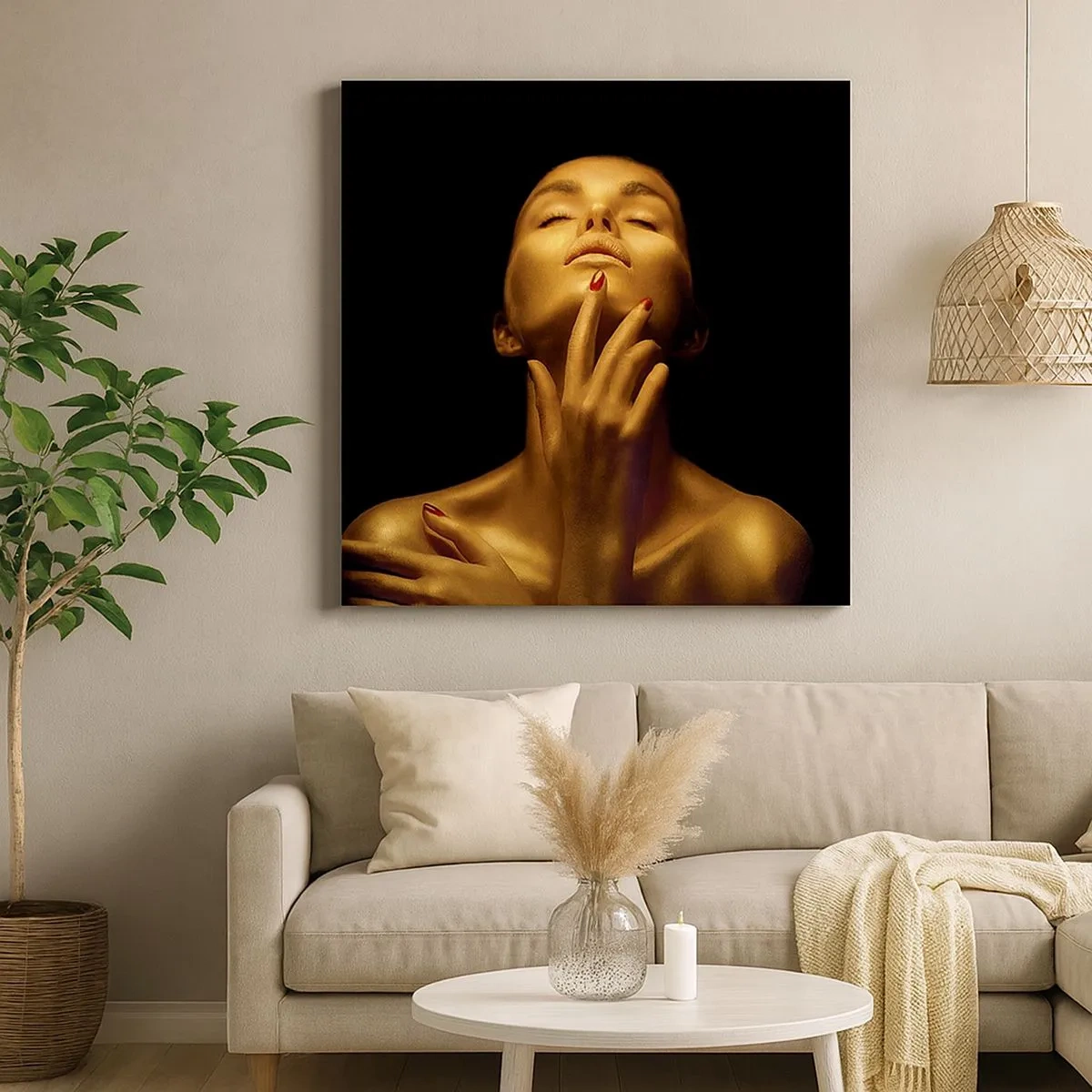 Bild auf Leinwand - Leinwandbild - Wie goldene Seide - 30x30 cm