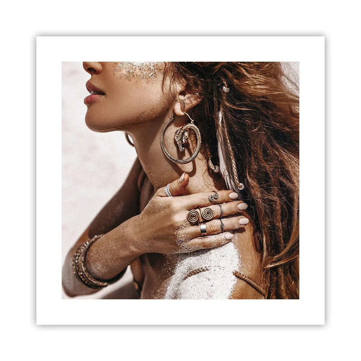 Poster - Königin des wilden Strandes - 40x40 cm