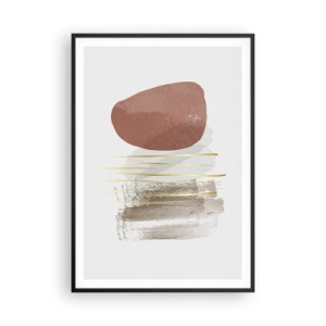 Poster in einem schwarzem Rahmen - Abstrakte Kolonnade - 70x100 cm