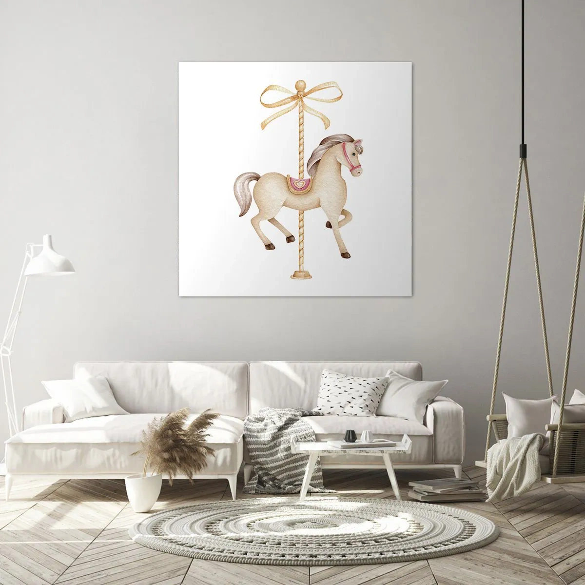 Bild auf Leinwand - Leinwandbild - Anmutiger Trab - 60x60 cm