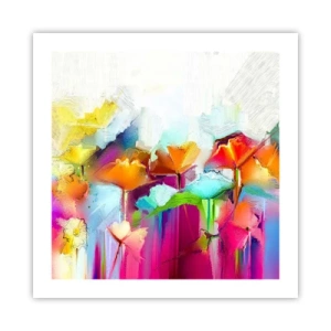 Poster - Der Regenbogen ist aufgeblüht - 50x50 cm
