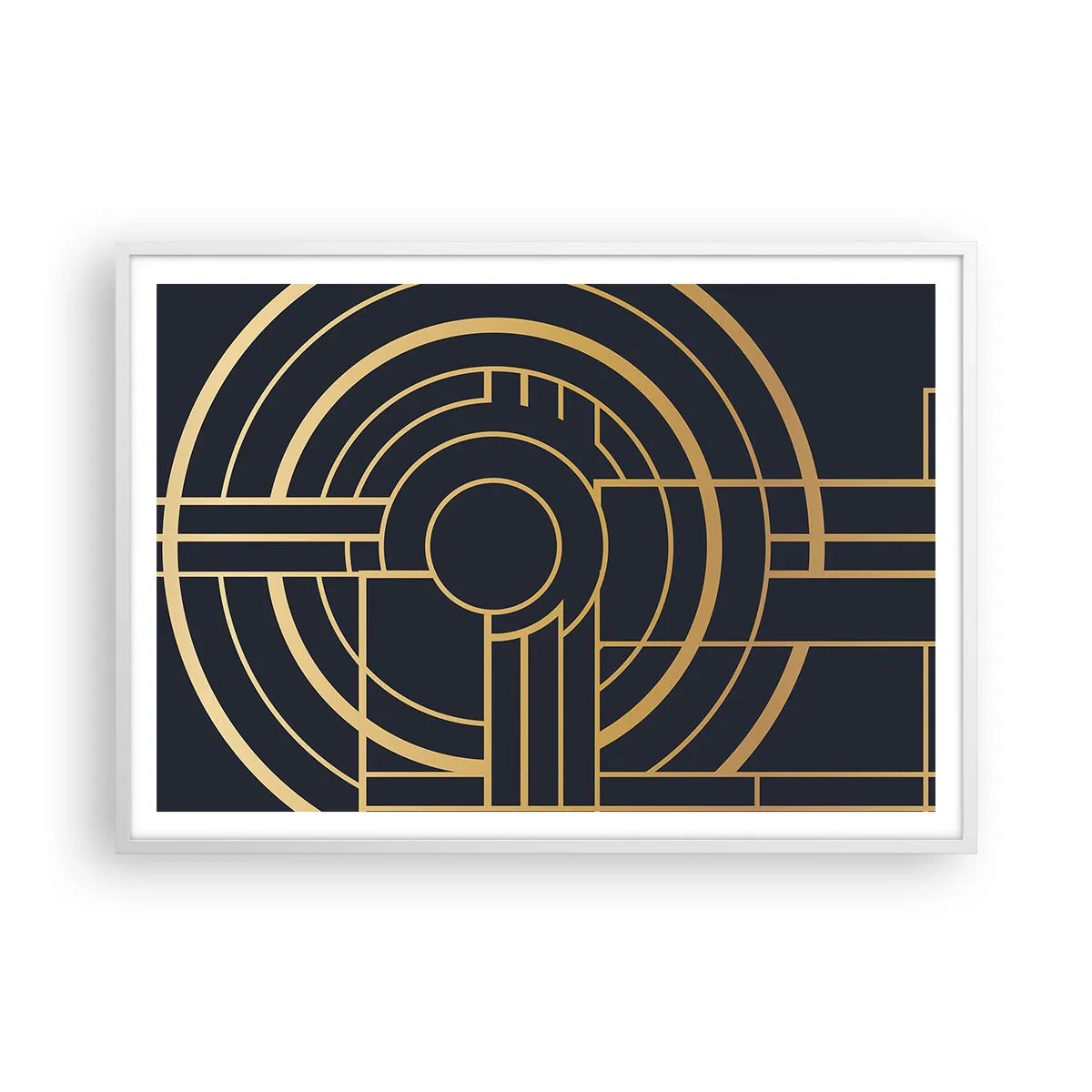 Poster in einem weißen Rahmen - Wendungen der Dinge - 100x70 cm