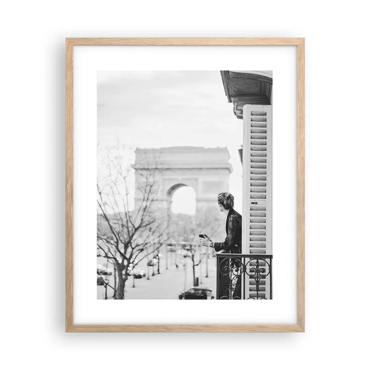 Poster in einem Rahmen aus heller Eiche - Ein Zimmer mit Aussicht - 40x50 cm