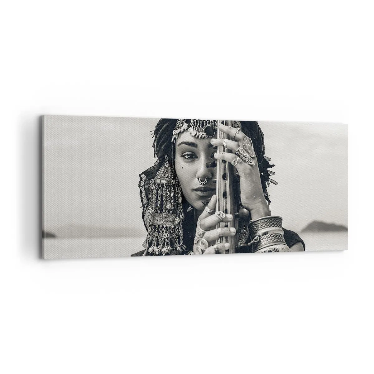 Bild auf Leinwand - Leinwandbild - Die Musik des Orients selbst - 100x40 cm