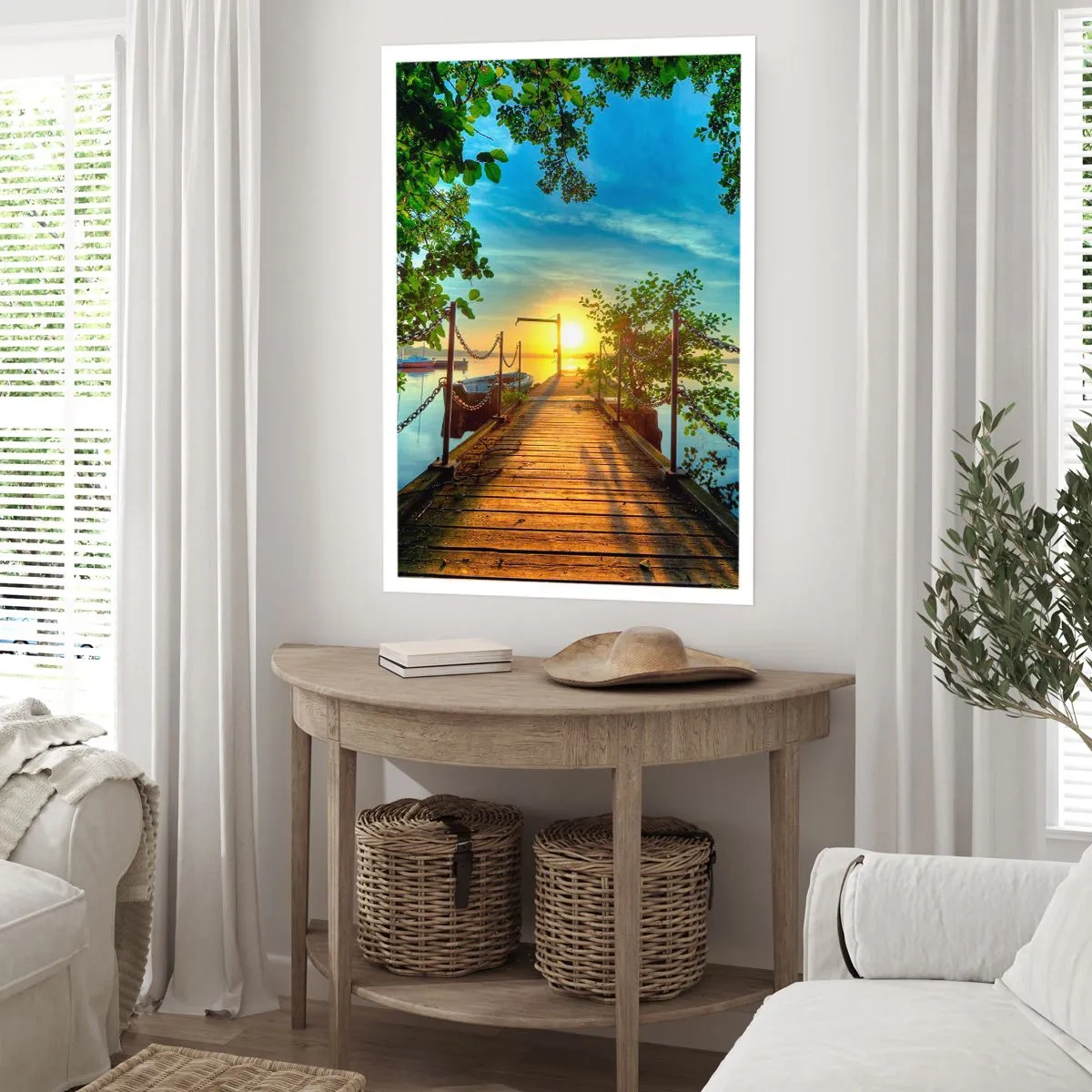Poster - Westen auf dem Wasser - 30x40 cm