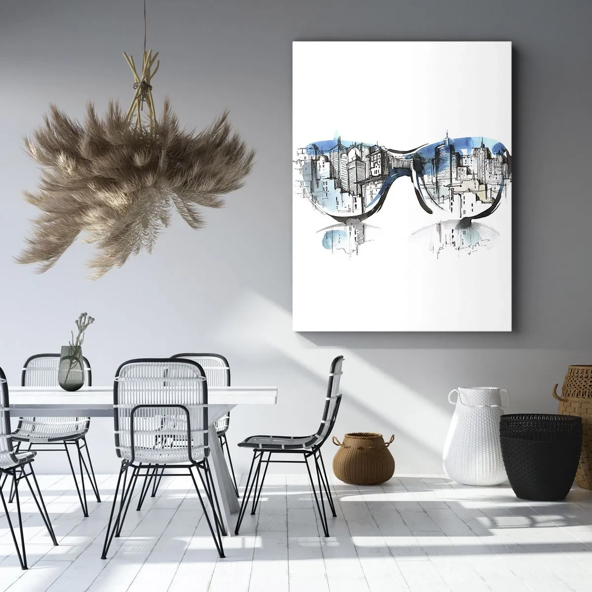 Bild auf Leinwand - Leinwandbild - Großstadt-Chic - 65x120 cm