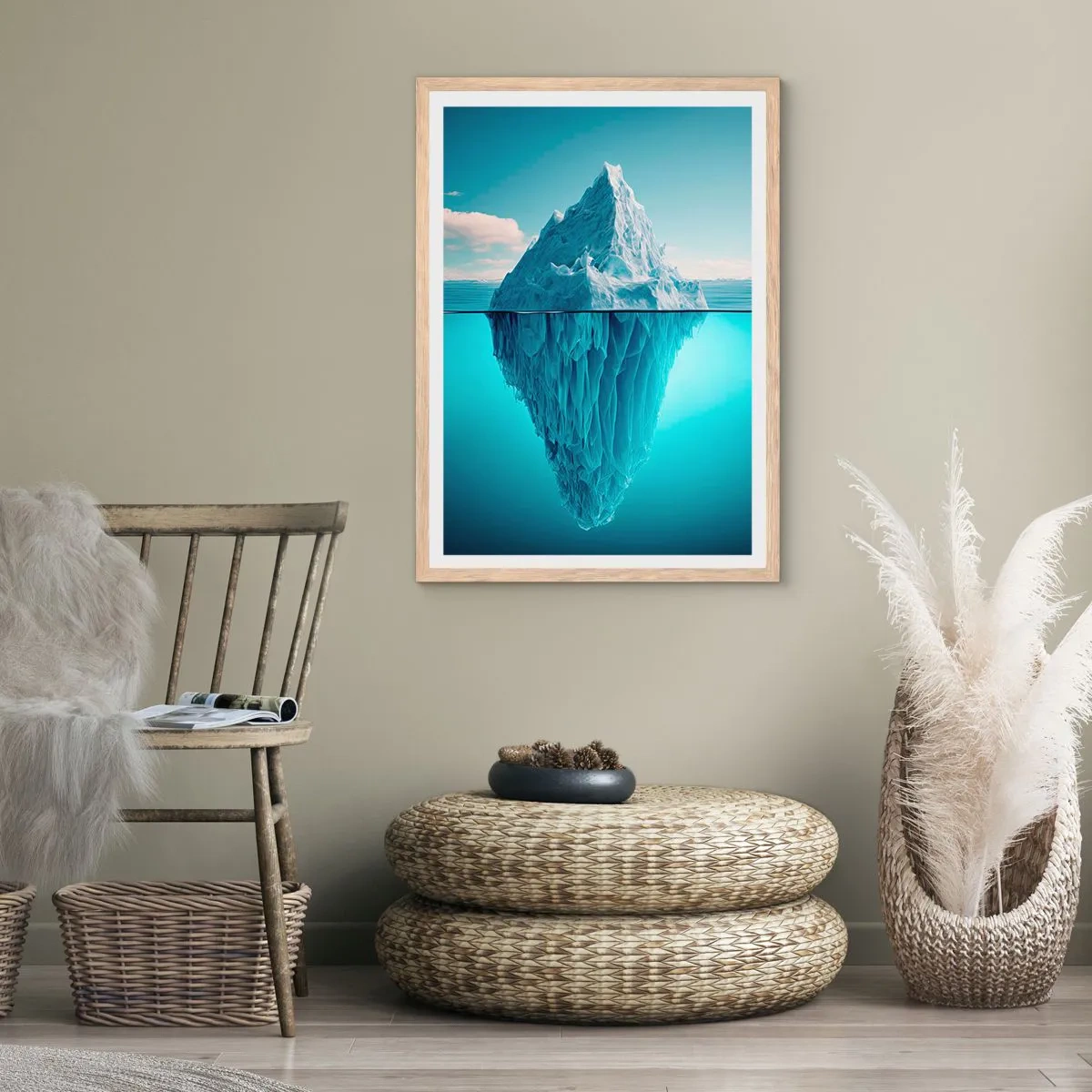 Poster in einem Rahmen aus heller Eiche - Königin des Eises - 50x70 cm