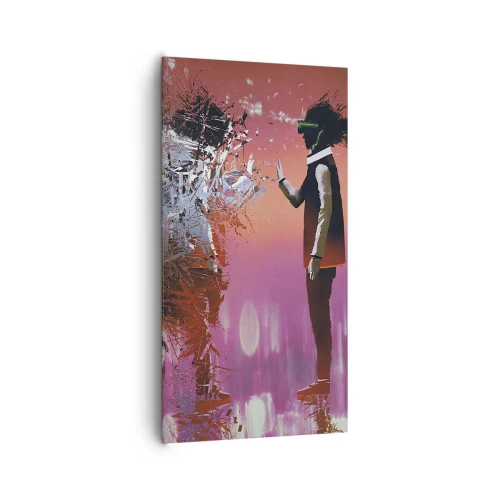 Bild auf Leinwand - Leinwandbild - Kannst du dich selbst anschauen? - 65x120 cm