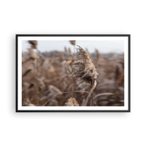 Poster in einem schwarzem Rahmen - Zeit, mit dem Wind zu gehen - 91x61 cm