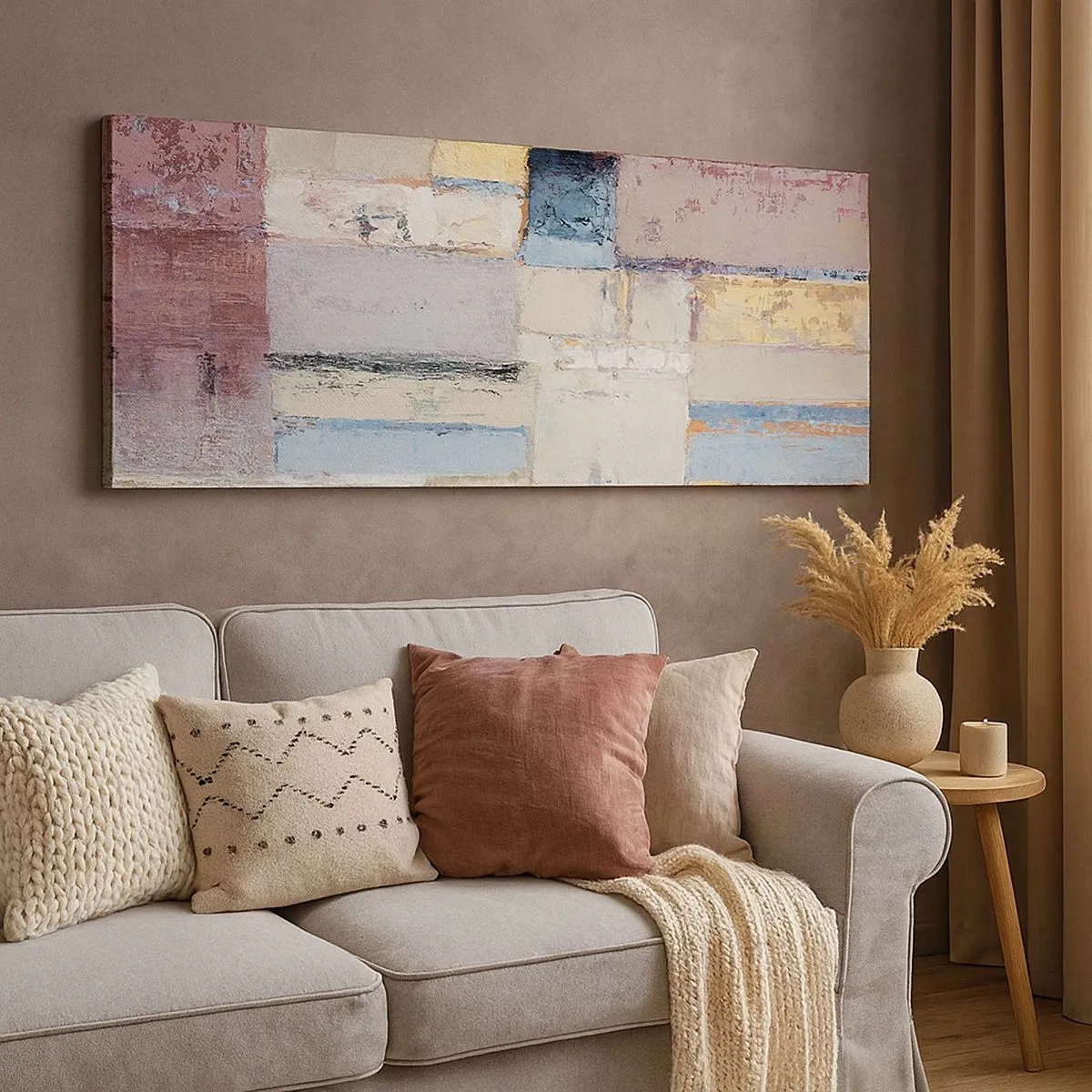 Bild auf Leinwand - Leinwandbild - Ruhe der Geometrie - 100x40 cm