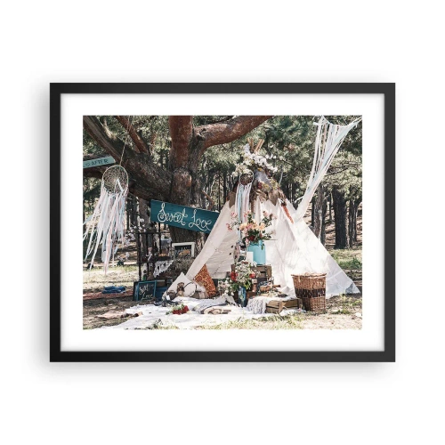 Poster in einem schwarzem Rahmen - Liebe machen ... - 50x40 cm