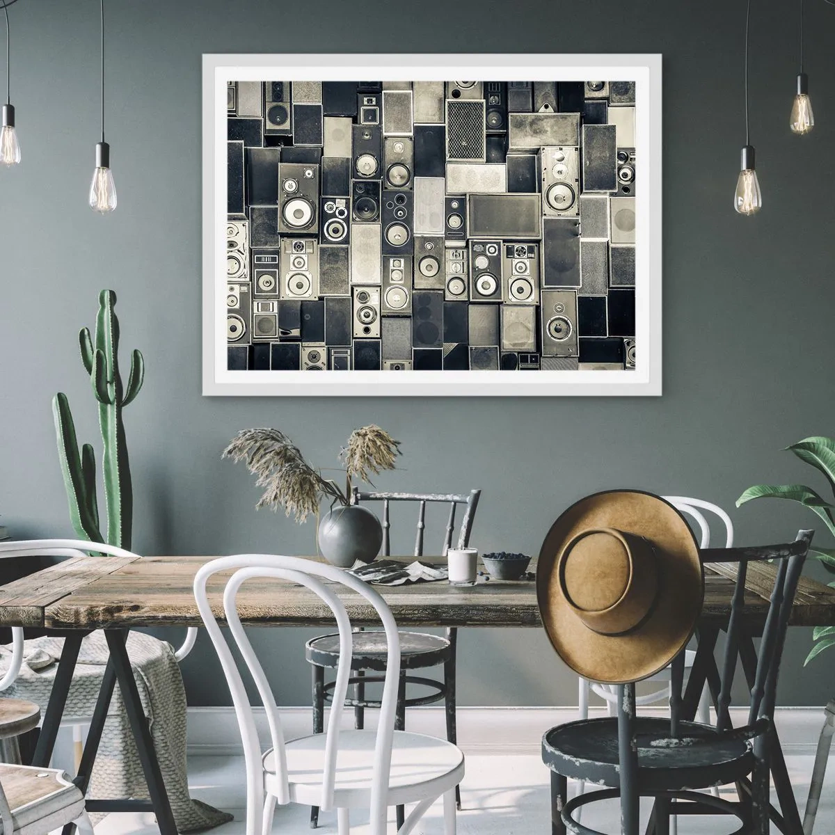 Poster in einem weißen Rahmen - Und es ist alles in Ordnung - 50x40 cm