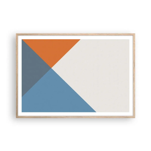 Poster in einem Rahmen aus heller Eiche - In einem Winkel… - 100x70 cm