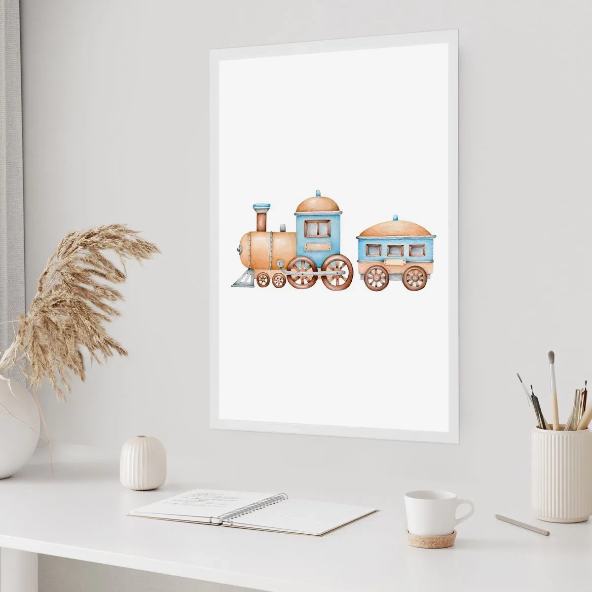 Poster - Am Bahnhof steht ... - 30x40 cm