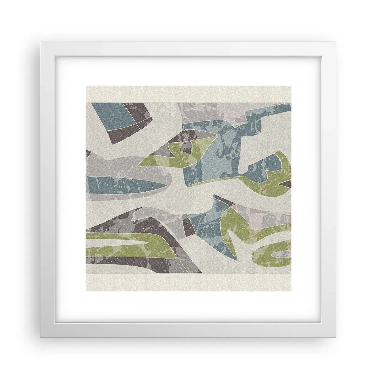 Poster in einem weißen Rahmen - Komposition hinter dem Glas - 30x30 cm