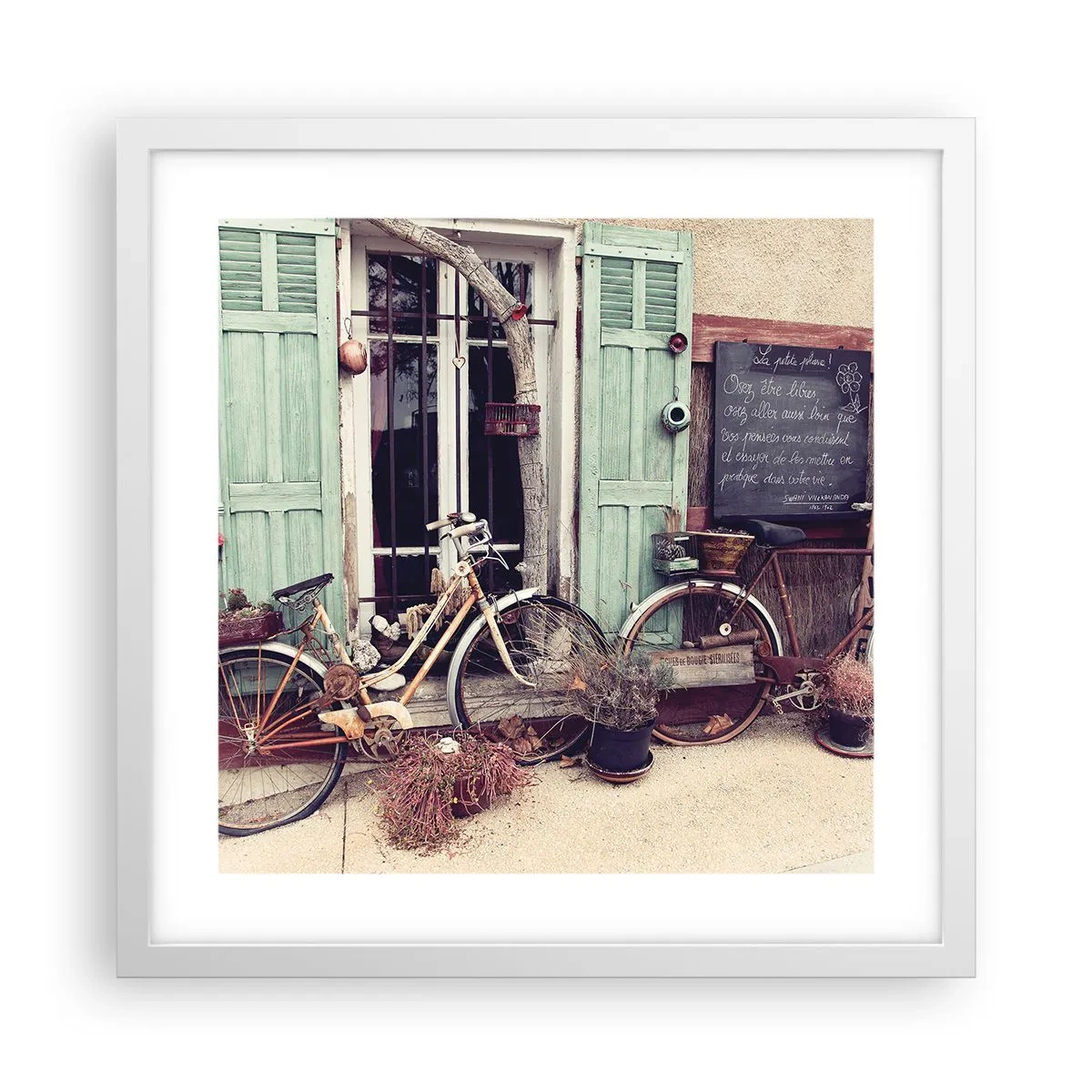 Poster in einem weißen Rahmen - Es lebe die Provinz - 40x40 cm