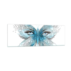 Glasbild - Bild auf glas - Eros Blaumeise - 90x30 cm