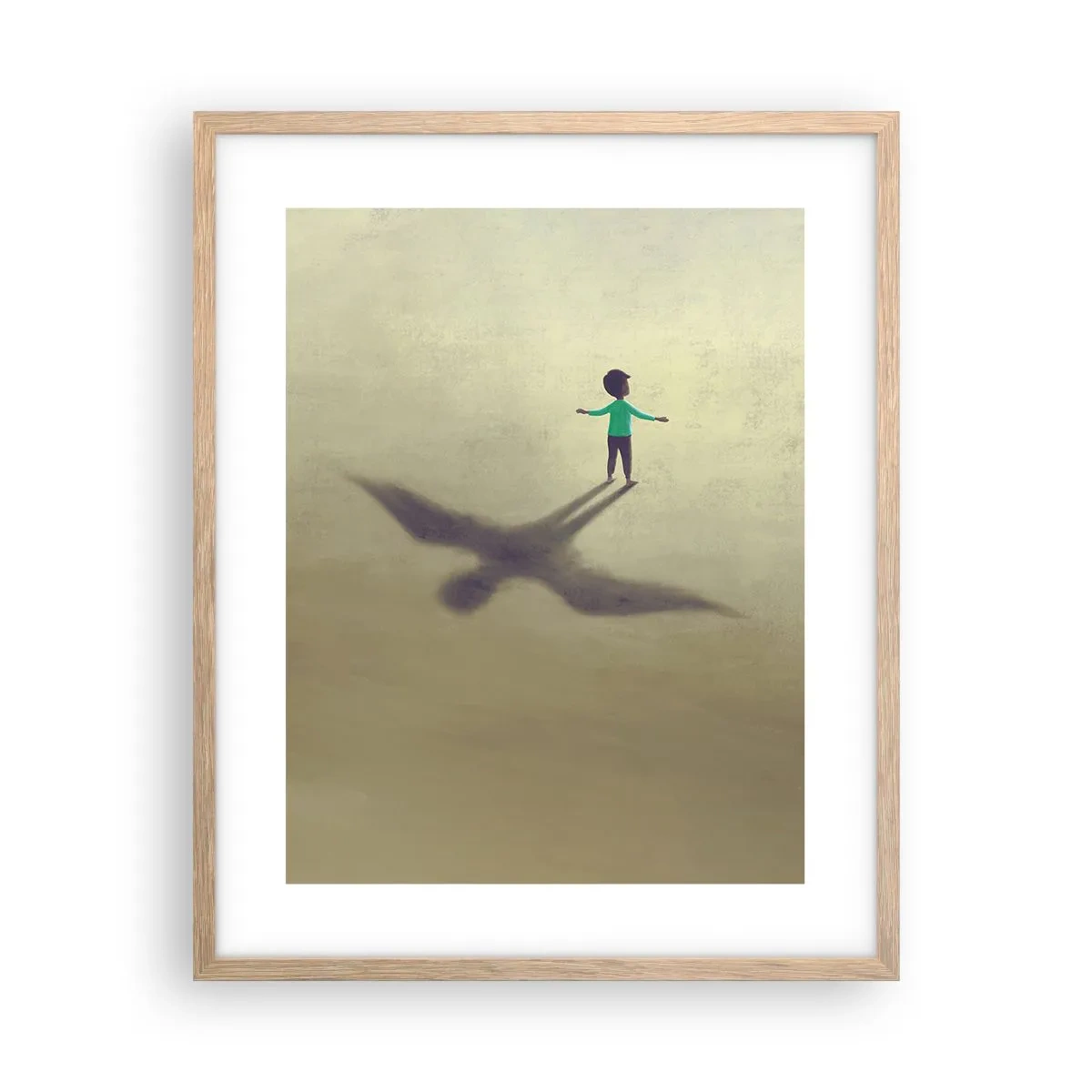 Poster in einem Rahmen aus heller Eiche - Der Held der Zukunft - 40x50 cm